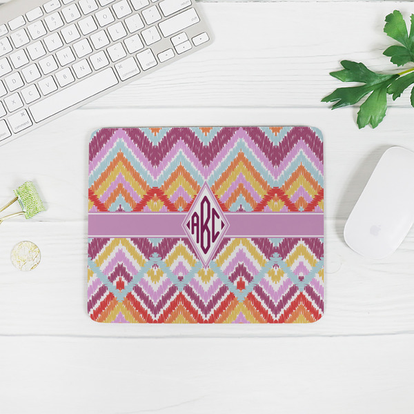 Ikat Chevron Rectangular Mouse Pad - LIFESTYLE 2