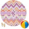 Ikat Chevron Round Beach Towel (Personalized)