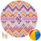 Ikat Chevron Round Beach Towel (Personalized)