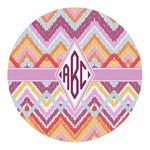 Ikat Chevron Round Decal (Personalized)