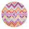 Ikat Chevron 5' Round Indoor Area Rug (Personalized)