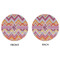 Ikat Chevron Round Linen Placemats - APPROVAL (double sided)