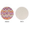 Ikat Chevron Round Linen Placemats - APPROVAL (single sided)