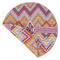 Ikat Chevron Round Linen Placemats - Front (folded corner double sided)