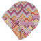Ikat Chevron Round Linen Placemats - MAIN (Double-Sided)