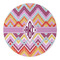 Ikat Chevron Round Paper Coaster - Approval