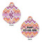 Ikat Chevron Round Pet ID Tag - Large - Approval