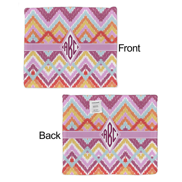 Ikat Chevron Security Blanket - Front & Back View