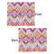Ikat Chevron Security Blanket - Front & Back View