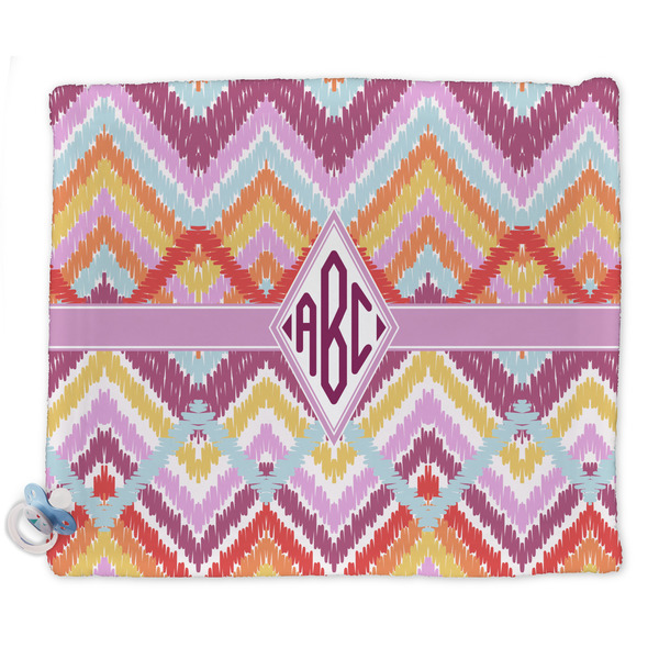 Custom Ikat Chevron Security Blankets - Double Sided (Personalized)