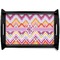 Ikat Chevron Black Wooden Tray - Small (Personalized)