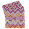 Ikat Chevron Absorbent Stone Coasters - Set of 4 (Personalized)