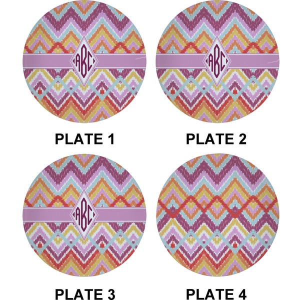 Ikat Chevron Set of Appetizer / Dessert Plates (Approval)