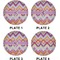 Ikat Chevron Set of Lunch / Dinner Plates (Approval)