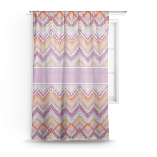 Custom Ikat Chevron Sheer Curtain