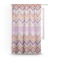 Ikat Chevron Sheer Curtain With Window and Rod