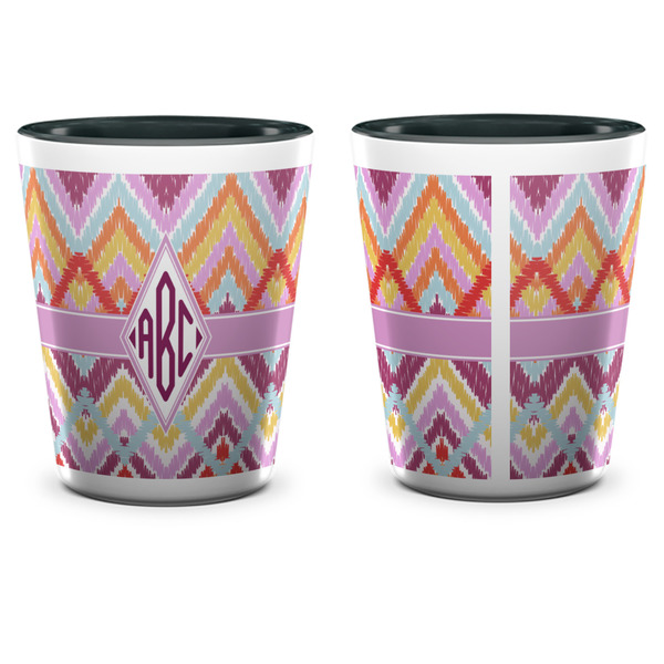 Ikat Chevron Shot Glass - Two Tone - APPROVAL