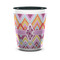 Ikat Chevron Ceramic Shot Glass - 1.5 oz - Two Tone - Set of 4 (Personalized)