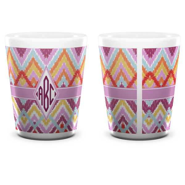 Ikat Chevron Shot Glass - White - APPROVAL