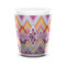 Ikat Chevron Ceramic Shot Glass - 1.5 oz - White - Set of 4 (Personalized)