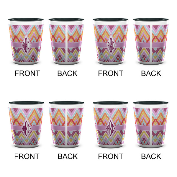 Ikat Chevron Shot Glassess - Two Tone - Set of 4 - APPROVAL