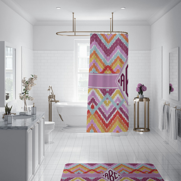 Ikat Chevron Shower Curtain - 70"x83"
