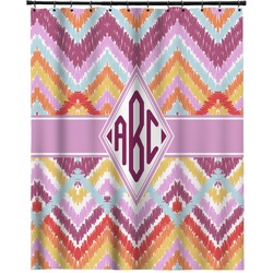 Ikat Chevron Extra Long Shower Curtain - 70"x84" (Personalized)