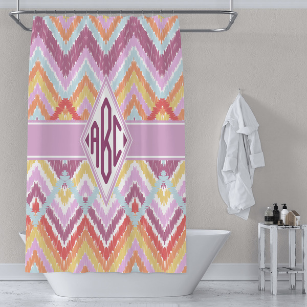 Ikat Chevron Shower Curtain Lifestyle