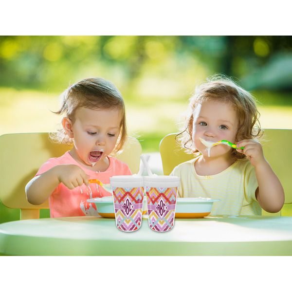 Ikat Chevron Sippy Cups w/Straw - LIFESTYLE
