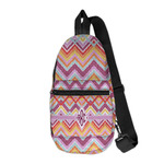Ikat Chevron Sling Bag (Personalized)