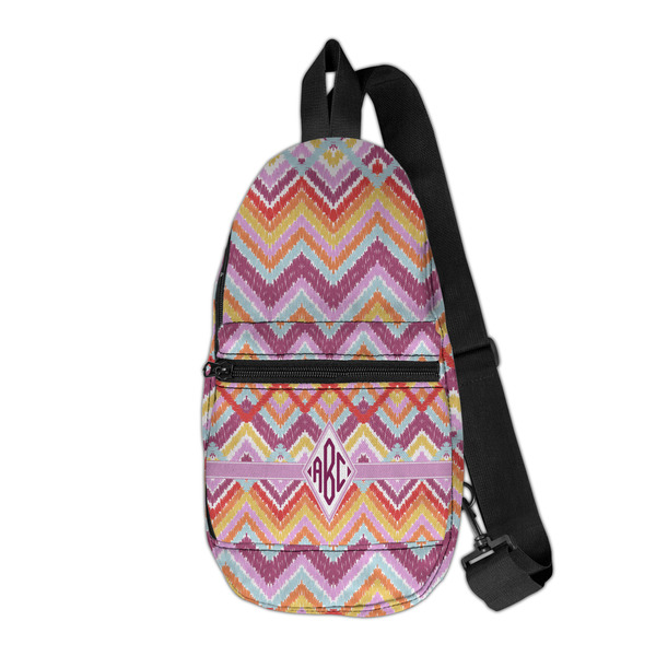 Custom Ikat Chevron Sling Bag (Personalized)