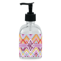 Ikat Chevron Glass Soap & Lotion Bottle - Single Bottle (Personalized)