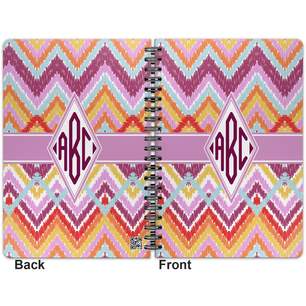 Ikat Chevron Spiral Journal 7 x 10 - Apvl