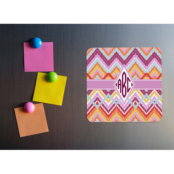 Ikat Chevron Square Fridge Magnet - LIFESTYLE