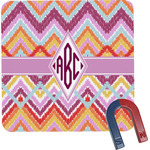 Ikat Chevron Square Fridge Magnet (Personalized)