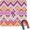 Ikat Chevron Square Fridge Magnet (Personalized)
