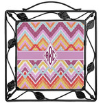 Ikat Chevron Square Trivet (Personalized)