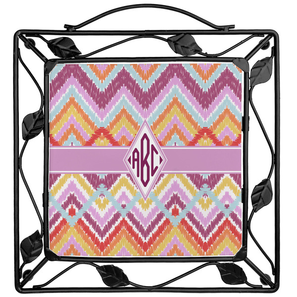Custom Ikat Chevron Square Trivet (Personalized)
