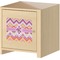 Ikat Chevron Square Wall Decal on Wooden Cabinet