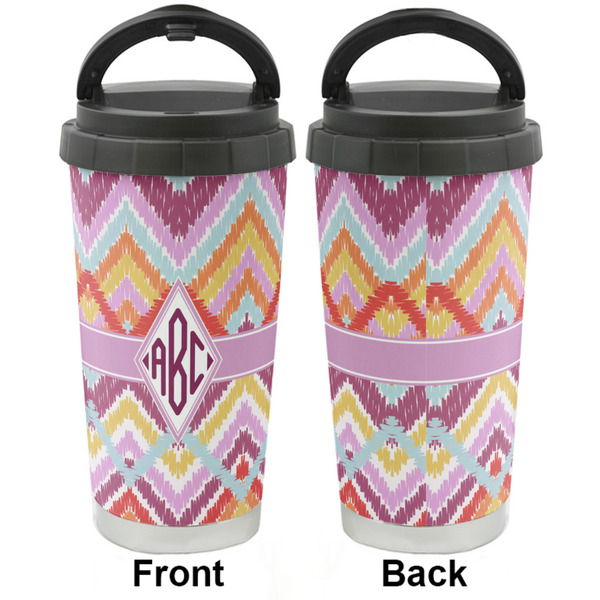 Ikat Chevron Stainless Steel Travel Cup - Apvl