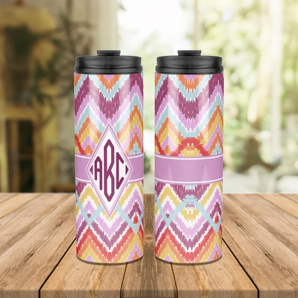 Ikat Chevron Stainless Steel Tumbler - Lifestyle