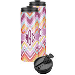 Ikat Chevron Stainless Steel Skinny Tumbler (Personalized)