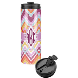 Ikat Chevron Stainless Steel Skinny Tumbler (Personalized)