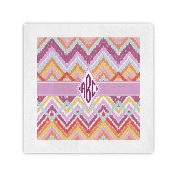 Custom Ikat Chevron Cocktail Napkins (Personalized)