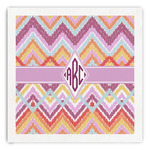 Ikat Chevron Paper Dinner Napkins (Personalized)