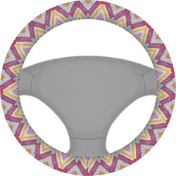 Ikat Chevron Steering Wheel Cover