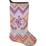 Ikat Chevron Holiday Stocking - Neoprene (Personalized)