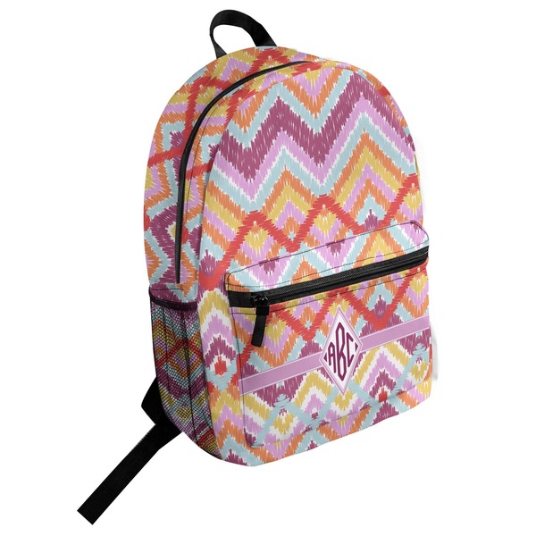 Custom Ikat Chevron Student Backpack (Personalized)