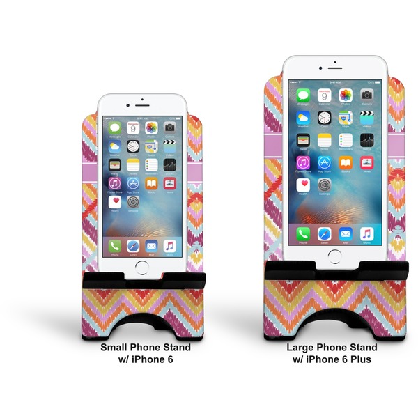 Ikat Chevron Stylized Phone Stand - Comparison