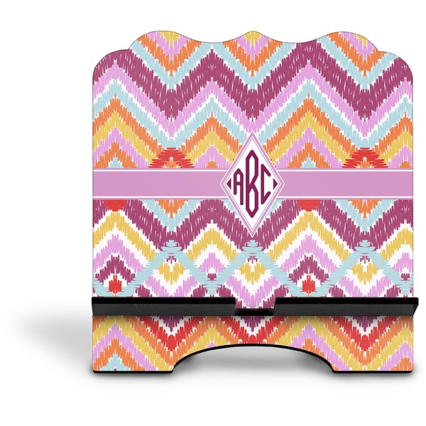 Ikat Chevron Stylized Tablet Stand - Front without iPad